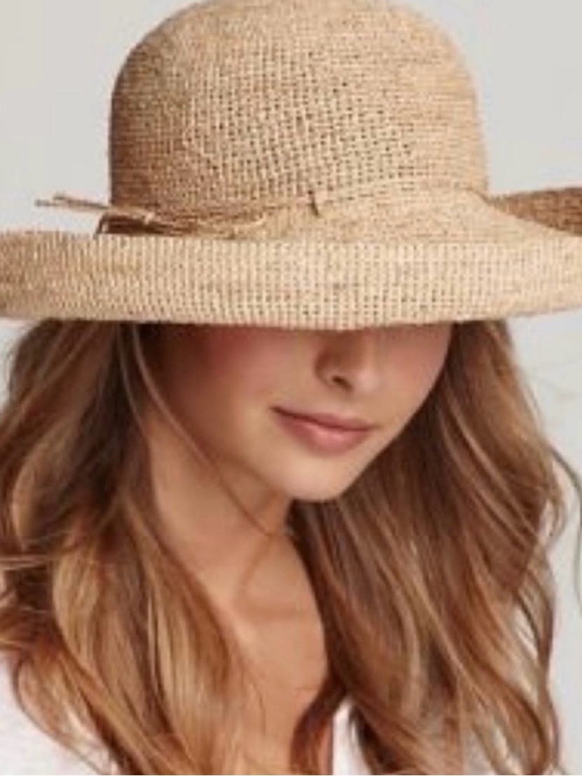 Helen Kaminski Handmade Woven Travel Sun Hat Straw Wide-Brim Sun Hat - Natural
